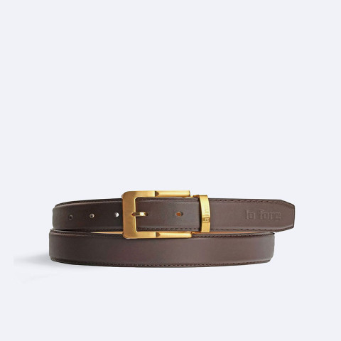 Thắt lưng nam da bò khóa xỏ kim hàng hiệu